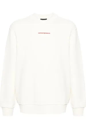 Emporio Armani Logo-embroidered cotton sweatshirt