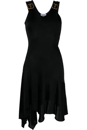 Bally Logo-plaque satin dress