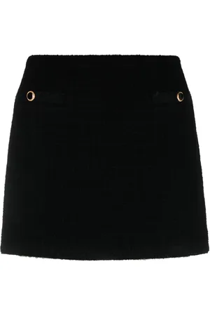 Alessandra Rich Boucl?? virgin wool-blend miniskirt