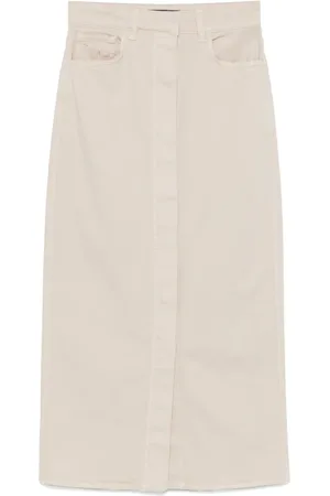 LORENA ANTONIAZZI Denim midi skirt