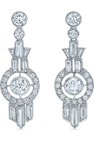 Kwiat 18kt white gold diamond Splendor pendant earrings