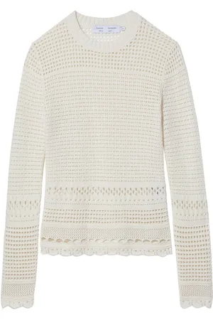 Proenza Schouler Pointelle-knit long-sleeved top