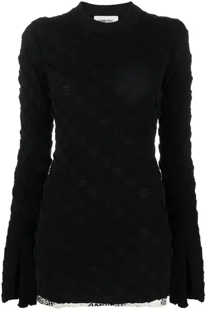 AMBUSH Textured logo-hem knit jumper