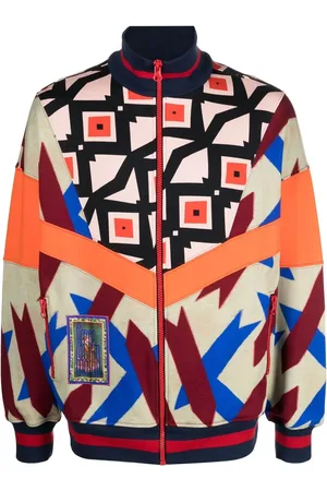 PIERRE-LOUIS MASCIA Panelled-print-design jacket
