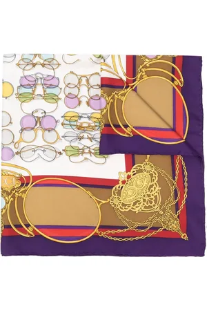 Gucci 1990s sunglass-print silk scarf