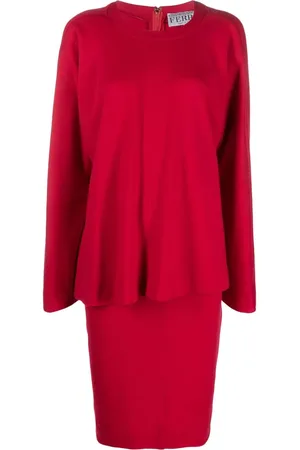 Gianfranco Ferré 1990s layered front collarless dress