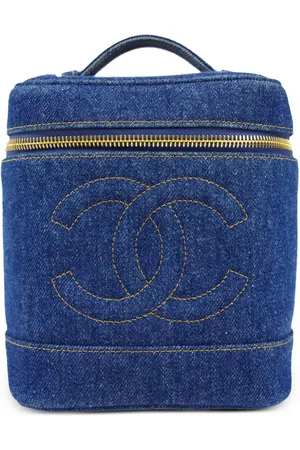 CHANEL 1997 Vanity Case denim tote bag