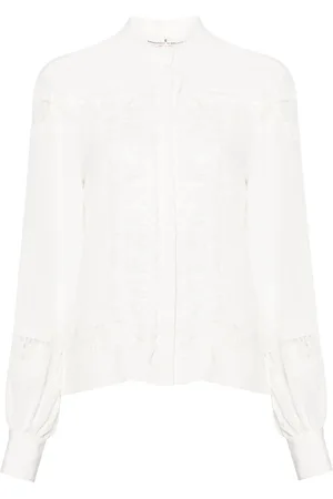 ERMANNO SCERVINO Floral-lace silk shirt