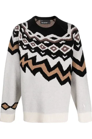 Neil Barrett Intarsia-knit wool jumper