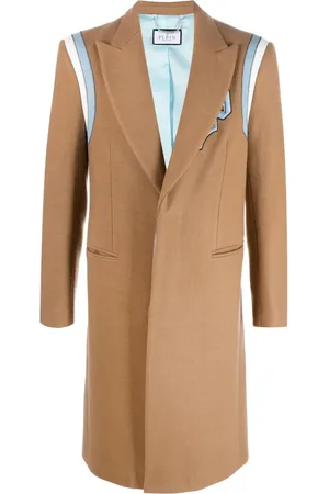 Philipp Plein Logo-patch single-breasted coat