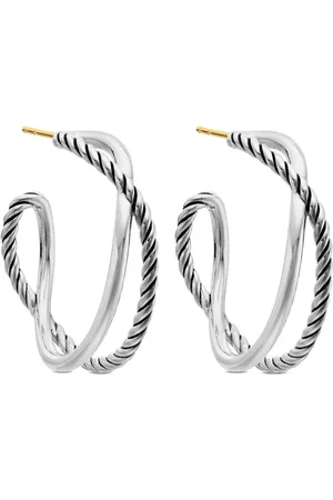 David Yurman Sterling Crossover hoop earrings (33.7mm)