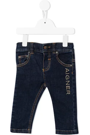 Aigner Logo-embroidered straight-leg jeans
