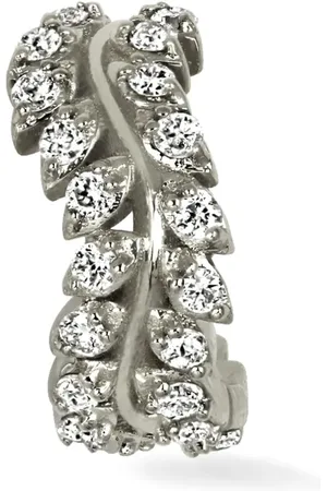 Lark & Berry 14kt white gold Whispering Vine diamond hoop