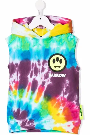 BARROW Sleeveless tie-dye hoodie