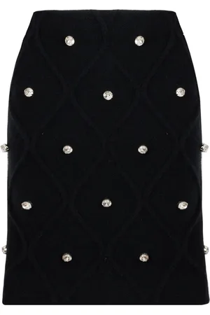 PORTS 1961 Alpine-Inspired crystal knit skirt