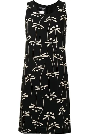 CHANEL 1998 floral print knee-length dress