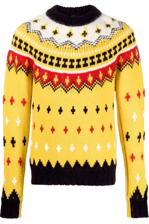 Moncler Patterned-jacquard crew-neck jumper