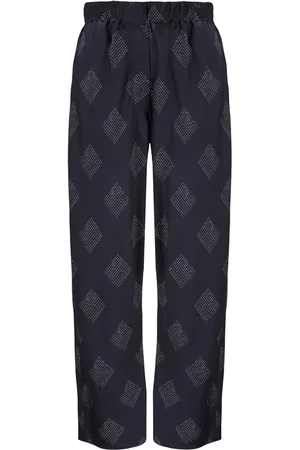 Giorgio Armani Diamond-print straight-leg trousers