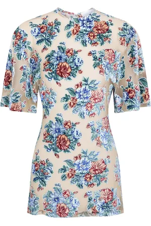 Paco rabanne Floral-jacquard T-shirt