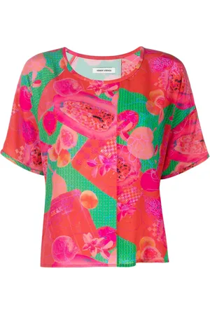 HENRIK VIBSKOV Abstract-print silk T-shirt