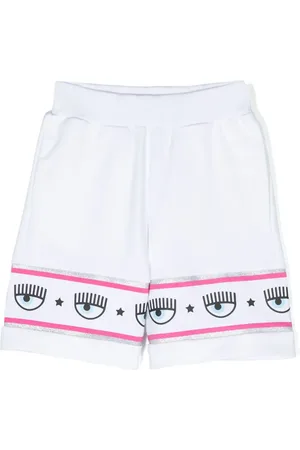 Chiara Ferragni Logo-tape track shorts