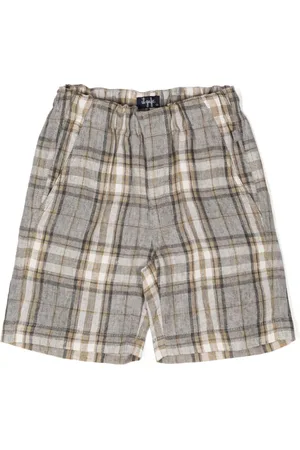 Il gufo Tartan-print tailored shorts