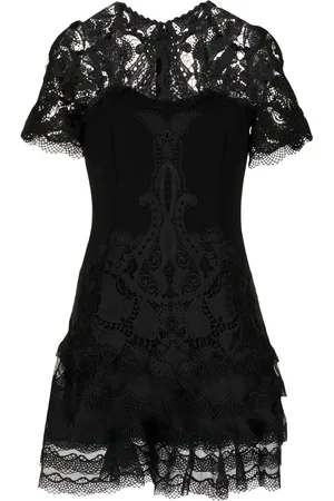 Simkhai Lace-panelled crepe dress