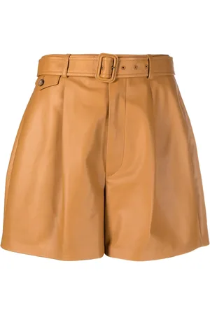 Ralph Lauren Flared leather shorts