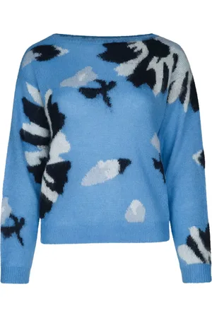 I BLUES Abstract-intarsia sweater