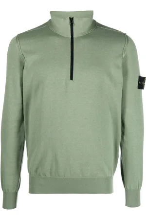 Stone Island Compass motif zip-up sweatshirt