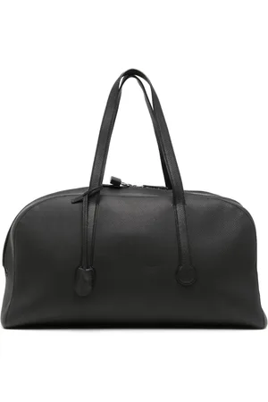 The Row Gio Duffle Full-Grain Leather Weekend Bag