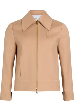 Patou Zip-up cropped twill jacket