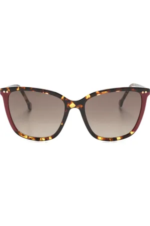Carolina Herrera Tortoiseshell square-frame sunglasses