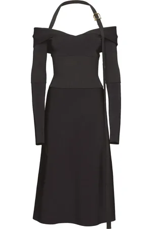 Salvatore Ferragamo Off-shoulder midi dress