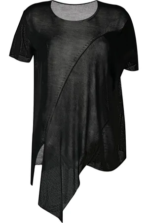 YOHJI YAMAMOTO Asymmetric semi-sheer T-shirt