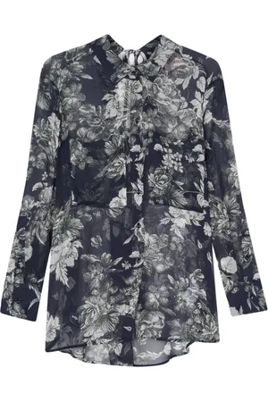 SEMICOUTURE Floral-print chiffon shirt