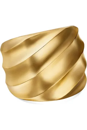 David Yurman 18kt recycled Cable Edge saddle ring (18.8mm)