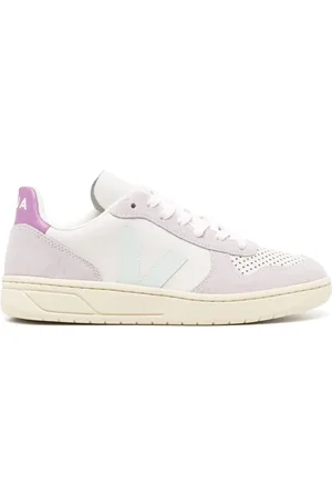 Veja V-10 panelled leather sneakers