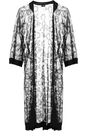 CHANEL 2005 logo pattern sheer coat