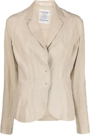 YOHJI YAMAMOTO 1990s notch lapels linen jacket