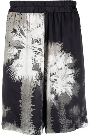 LANEUS Palm-tree print shorts