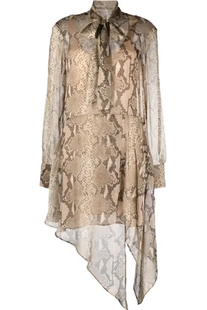 Stella McCartney Python-print silk-chiffon midi dress