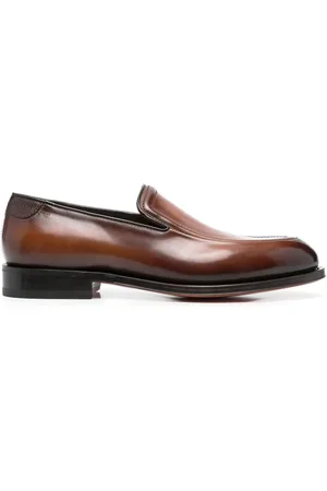 santoni Distressed 25mm loafers