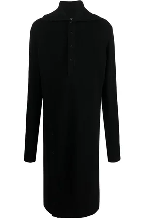 YOHJI YAMAMOTO Hooded glove-sleeves maxi cardigan