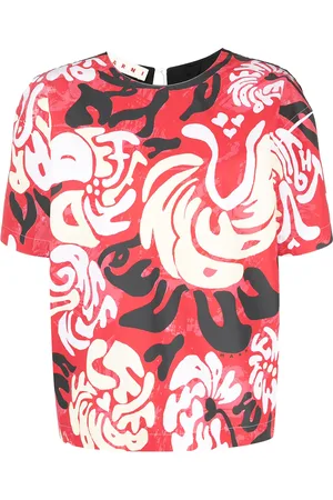 Marni Graphic print short sleeve blouse