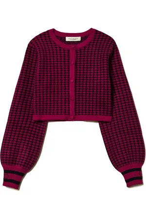 Twin-Set Houndstooth jacquard cardigan