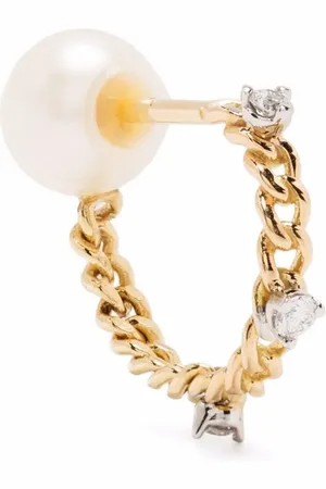 DELFINA DELETTREZ 18kt yellow Unchain My Art diamond earring
