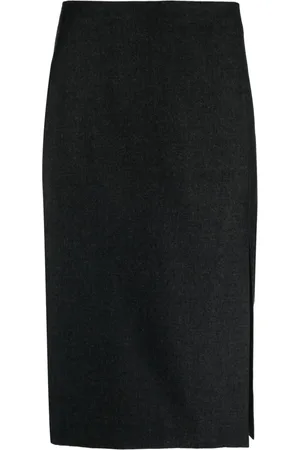 THEORY High-waisted virgin wool skirt