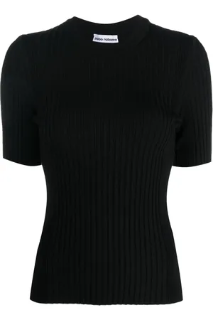 Paco rabanne Ribbed-knit wool-blend top