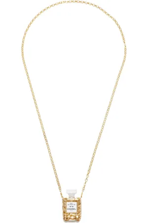 CHANEL 1990s perfume bottle necklace